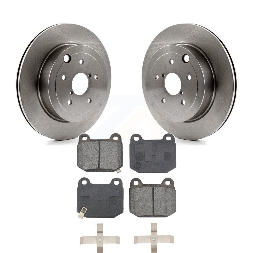Disc Brake Rotors And Semi-Metallic Pads Rear Kit For Subaru Impreza WRX STI