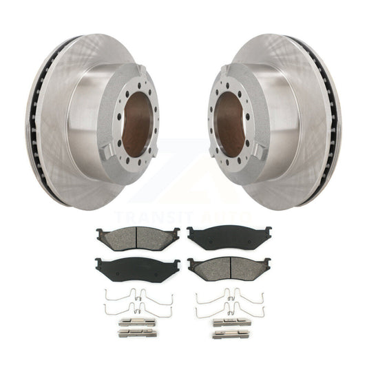 Brake Rotor Semi-Metallic Pad Rear Kit For Ford F-450 Super Duty F-550 TerraStar