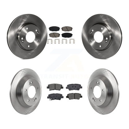 Brake Rotor Semi-Metallic Pad Front Rear Kit For 2022 Hyundai Kona FWD with 1.6L