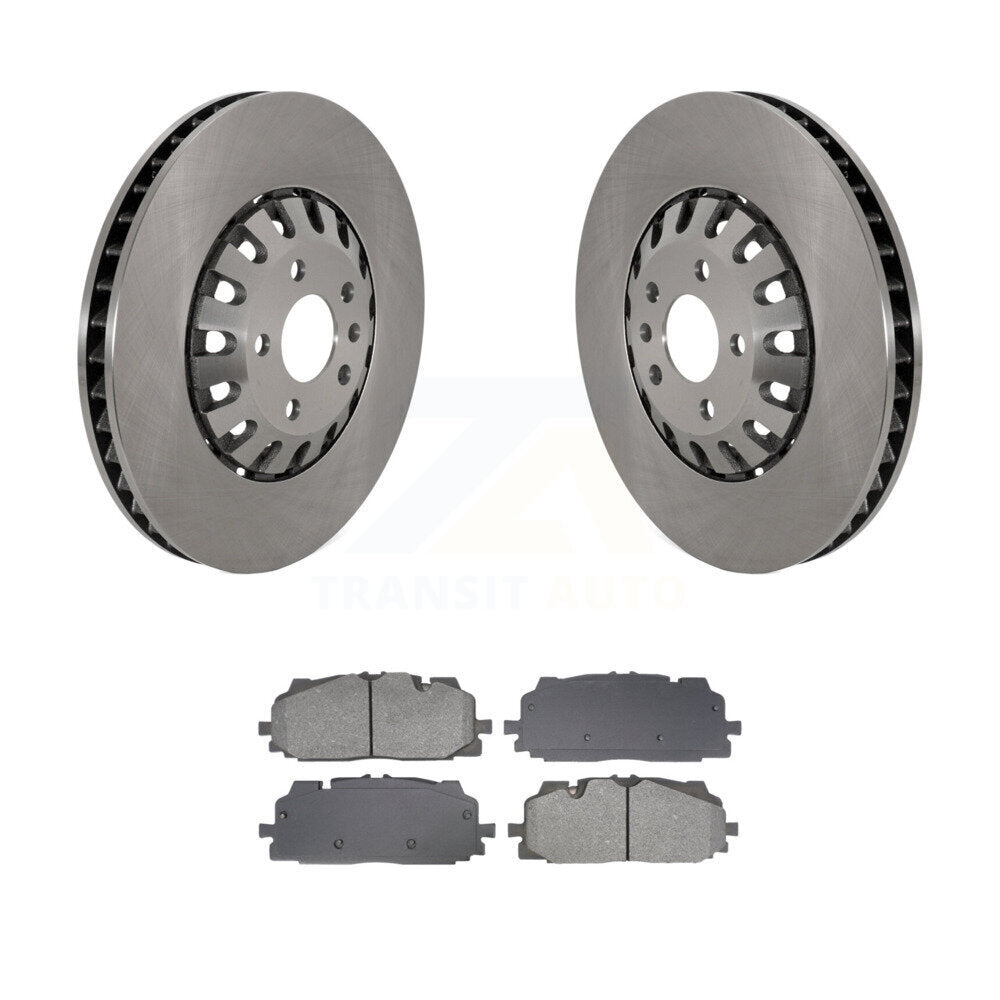 Brake Rotor & Semi-Metallic Pad Front Kit For Audi Q7 Q8 A6 Quattro A7 Sportback