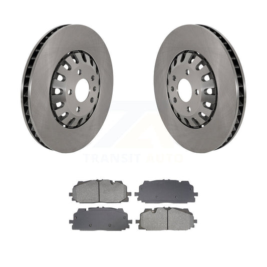 Brake Rotor & Semi-Metallic Pad Front Kit For Audi Q7 Q8 A6 Quattro A7 Sportback