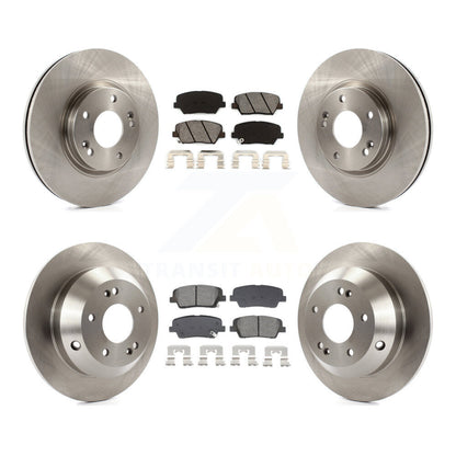 Brake Rotors & Semi-Metallic Pad Front Rear Kit For Hyundai Santa Fe Kia Sorento