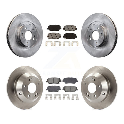 Disc Brake Rotor Semi-Metallic Pad Front Rear Kit For Hyundai Santa Fe Sport Kia