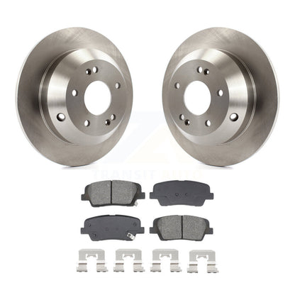 Brake Rotor Semi-Metallic Pad Rear Kit For Hyundai Santa Fe Sport Kia Sorento XL