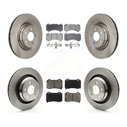 Disc Brake Rotor & Semi-Metallic Pad Front Rear Kit For Dodge Challenger Charger