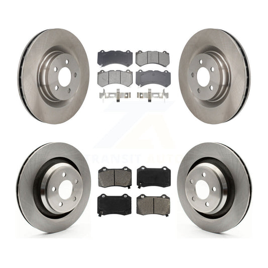 Disc Brake Rotor & Semi-Metallic Pad Front Rear Kit For Dodge Challenger Charger