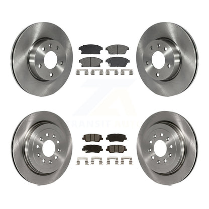Disc Brake Rotors And Semi-Metallic Pads Front Rear Kit For Cadillac ATS