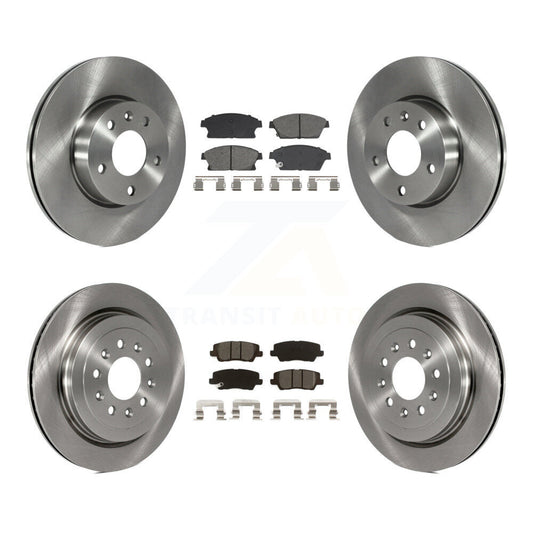 Disc Brake Rotors And Semi-Metallic Pads Front Rear Kit For Cadillac ATS