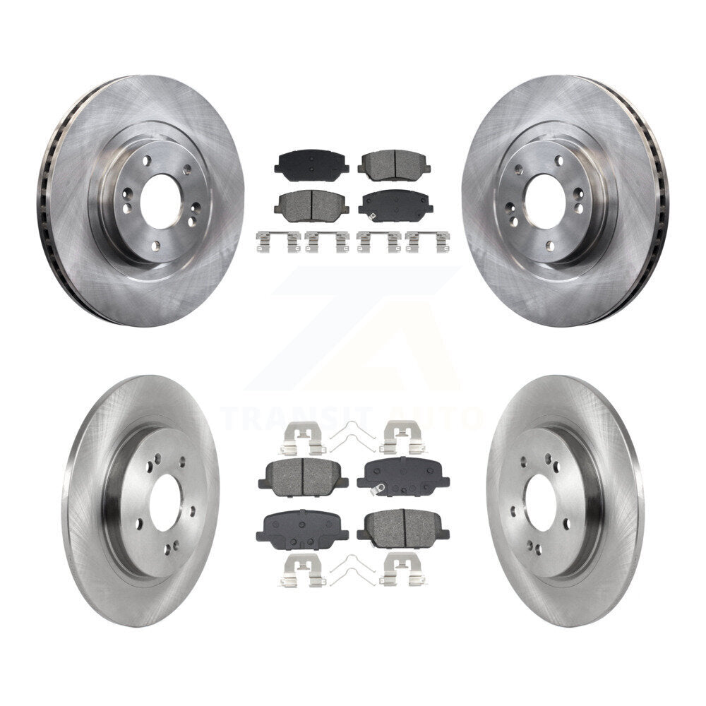 Disc Brake Rotor Semi-Metallic Pad Front Rear Kit For 2019-2020 Hyundai Santa Fe