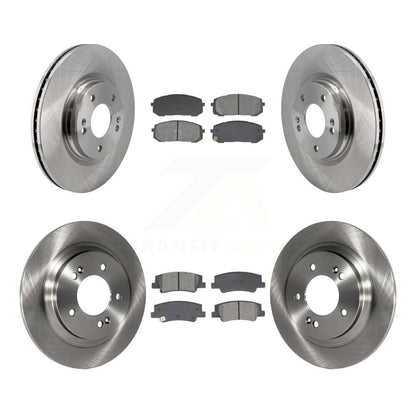 Brake Rotor & Semi-Metallic Pad Front Rear Kit For Hyundai Sonata Kia Niro EV K5