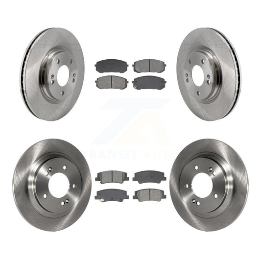 Brake Rotor & Semi-Metallic Pad Front Rear Kit For Hyundai Sonata Kia Niro EV K5