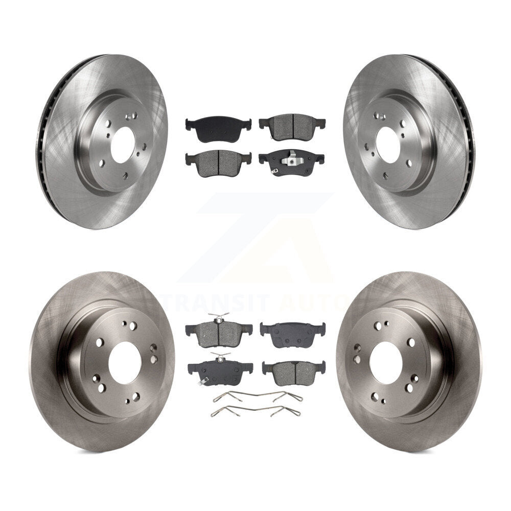 Disc Brake Rotors And Semi-Metallic Pads Front Rear Kit For Honda Accord
