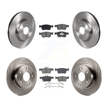 Disc Brake Rotors And Semi-Metallic Pads Front Rear Kit For Honda Accord