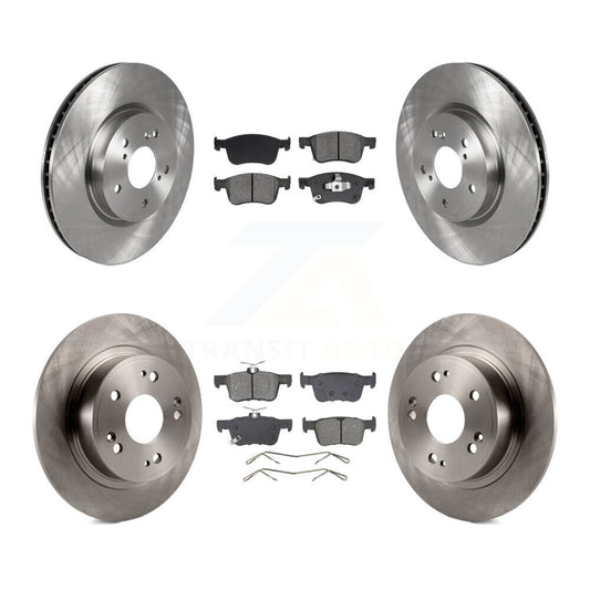 Disc Brake Rotors And Semi-Metallic Pads Front Rear Kit For Honda Accord
