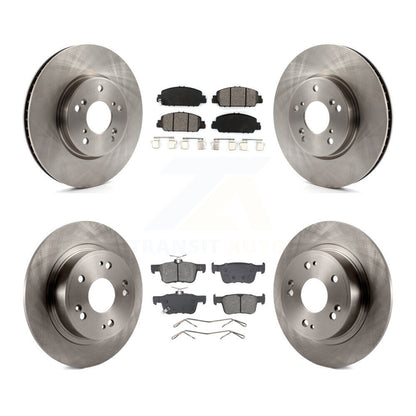 Disc Brake Rotors And Semi-Metallic Pads Front Rear Kit For Honda Accord