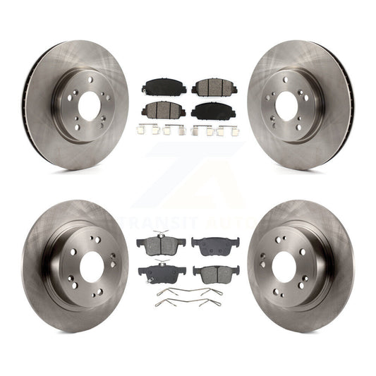 Disc Brake Rotors And Semi-Metallic Pads Front Rear Kit For Honda Accord