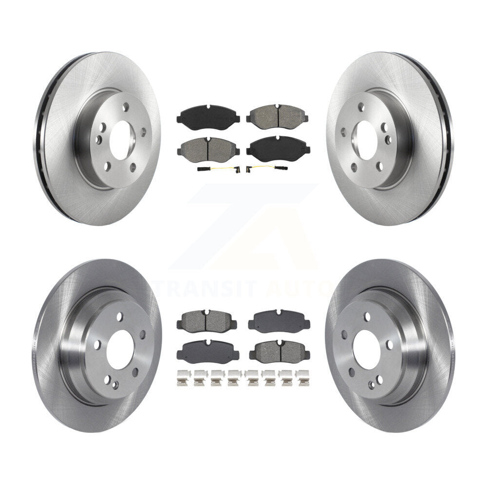 Disc Brake Rotors And Semi-Metallic Pads Front Rear Kit For Mercedes-Benz Metris