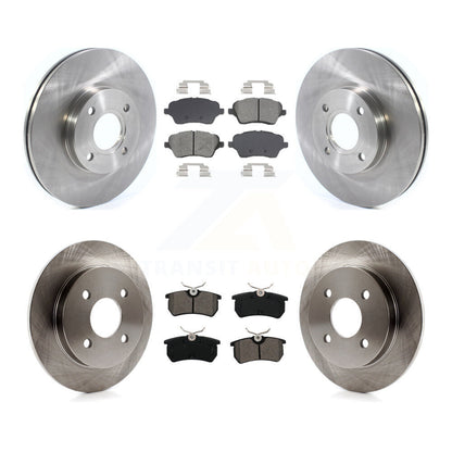 Disc Brake Rotor & Semi-Metallic Pad Front Rear Kit For 2014-2019 Ford Fiesta ST