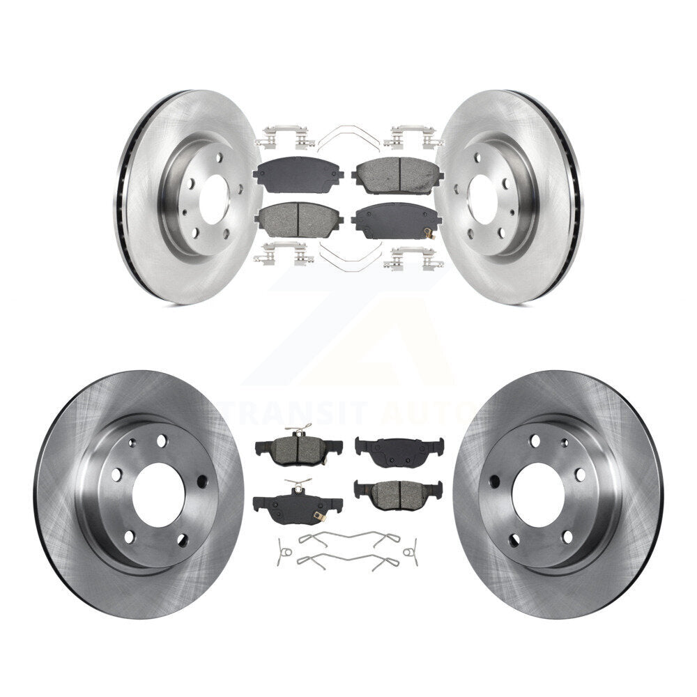 Disc Brake Rotors And Semi-Metallic Pads Front Rear Kit For Mazda 3 Sport AWD