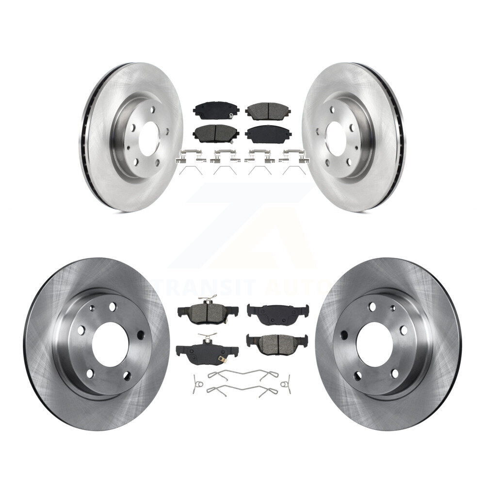 Disc Brake Rotors And Semi-Metallic Pads Front Rear Kit For Mazda CX-30