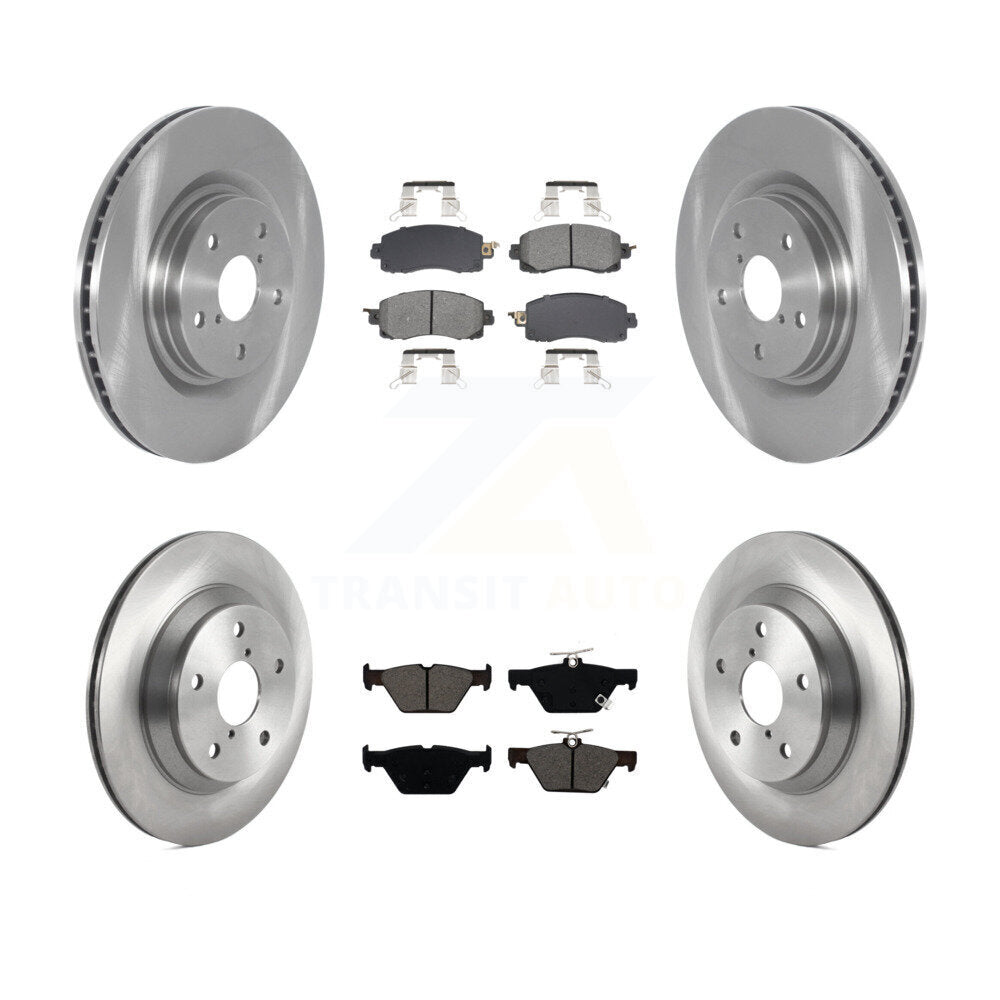 Disc Brake Rotors Semi-Metallic Pad Front Rear Kit For Subaru Forester Crosstrek