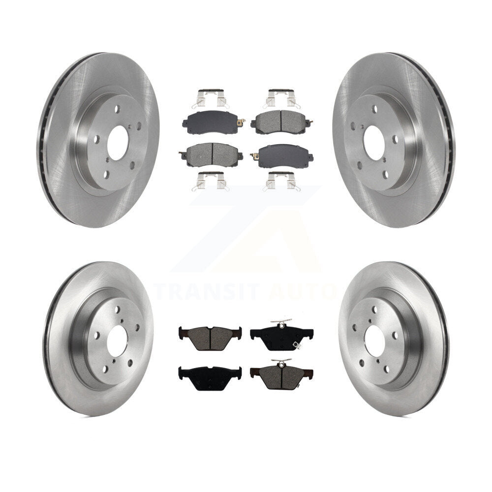Disc Brake Rotors And Semi-Metallic Pads Front Rear Kit For Subaru Forester
