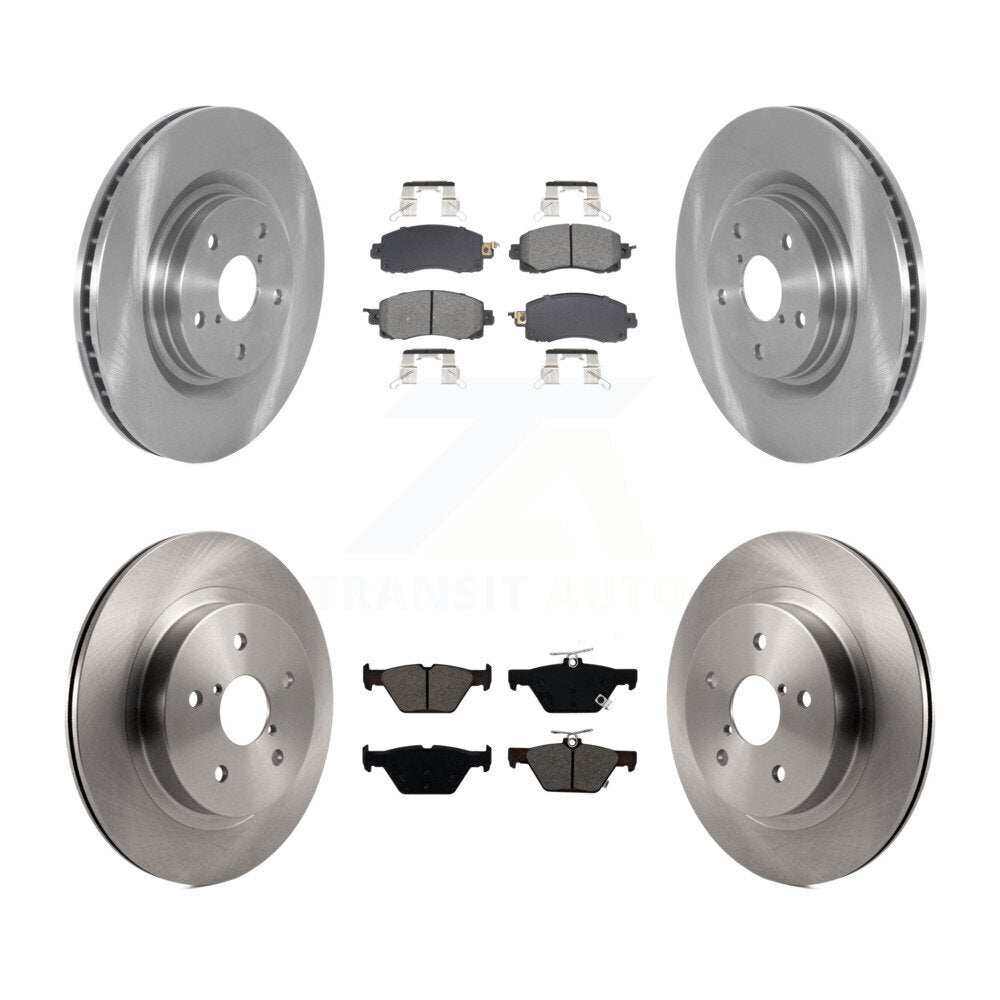 Disc Brake Rotors Semi-Metallic Pad Front Rear Kit For Subaru Outback WRX Legacy