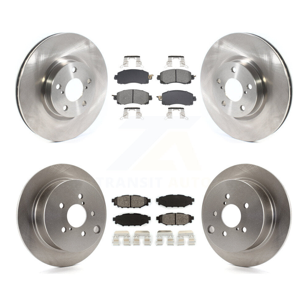 Disc Brake Rotors And Semi-Metallic Pads Front Rear Kit For Subaru Impreza