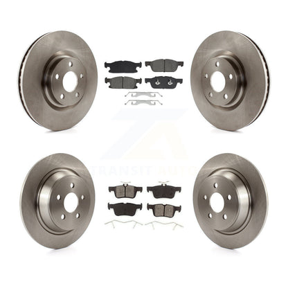 Disc Brake Rotors And Semi-Metallic Pads Front Rear Kit For Lincoln Continental