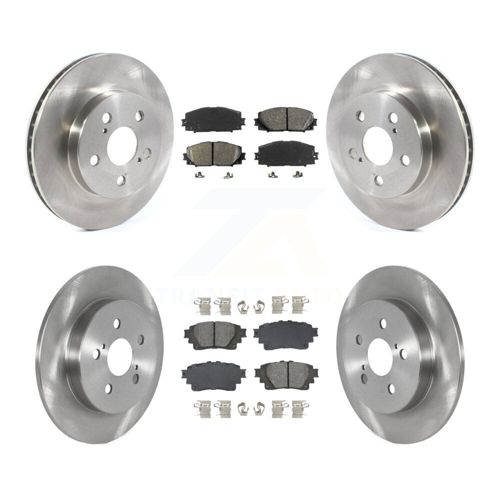 Disc Brake Rotors And Semi-Metallic Pads Front Rear Kit For Toyota Corolla