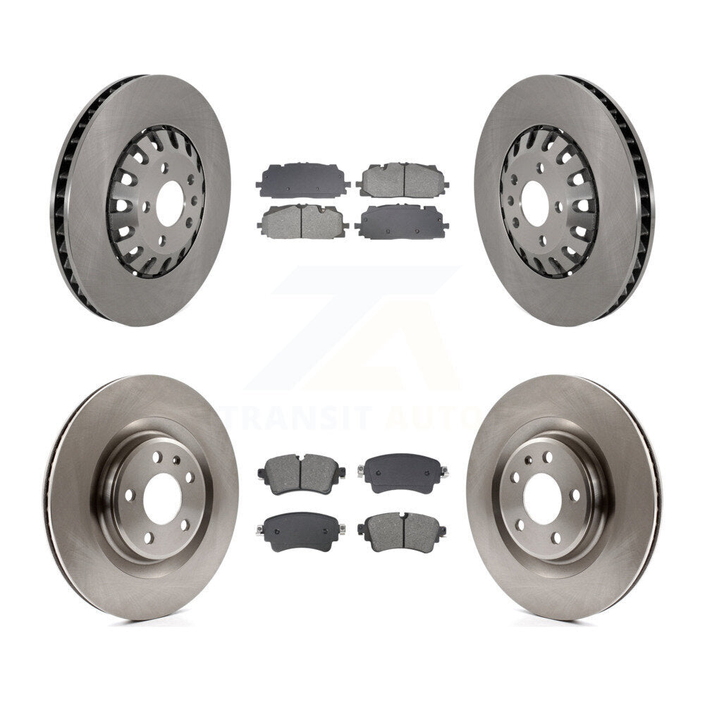 Brake Rotors & Semi-Metallic Pad Front Rear Kit For Audi A6 Quattro A7 Sportback