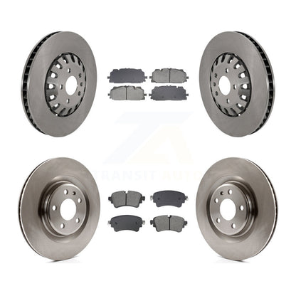 Brake Rotors & Semi-Metallic Pad Front Rear Kit For Audi A6 Quattro A7 Sportback