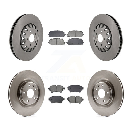 Brake Rotors & Semi-Metallic Pad Front Rear Kit For Audi A6 Quattro A7 Sportback