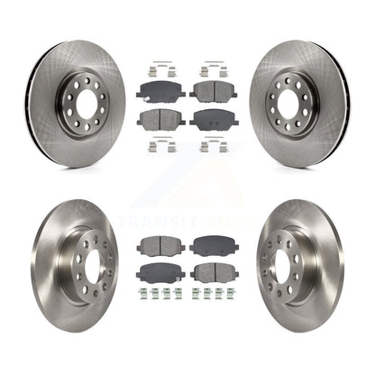 Disc Brake Rotors & Semi-Metallic Pad Front Rear Kit For Jeep Renegade Fiat 500X