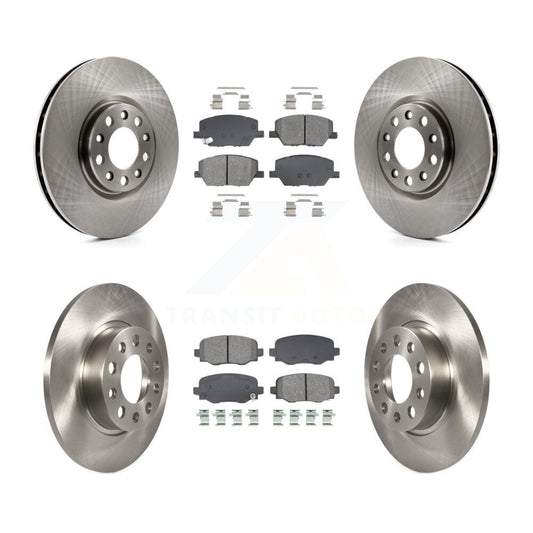 Disc Brake Rotors & Semi-Metallic Pad Front Rear Kit For Jeep Renegade Fiat 500X