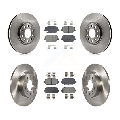 Disc Brake Rotors And Semi-Metallic Pads Front Rear Kit For Jeep Compass