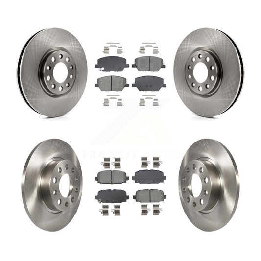 Disc Brake Rotors And Semi-Metallic Pads Front Rear Kit For Jeep Compass