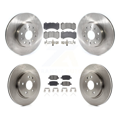 Disc Brake Rotor And Semi-Metallic Pad Front Rear Kit For Chevrolet Camaro LT LS