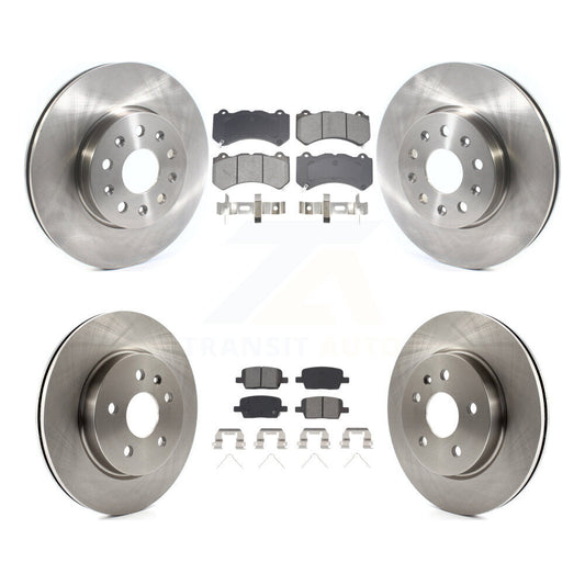 Disc Brake Rotor And Semi-Metallic Pad Front Rear Kit For Chevrolet Camaro LT LS