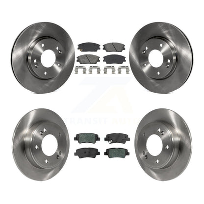 Disc Brake Rotor And Semi-Metallic Pad Front Rear Kit For Hyundai Venue Kia Soul