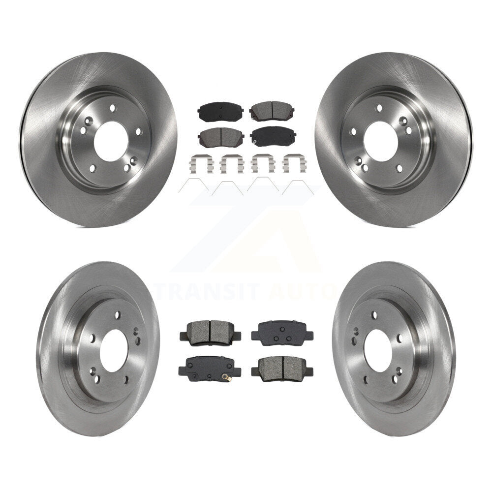 Disc Brake Rotors And Semi-Metallic Pads Front Rear Kit For Kia Seltos