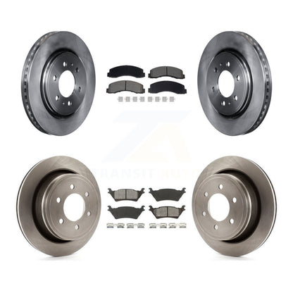 Disc Brake Rotors And Semi-Metallic Pads Front Rear Kit For Ford F-150