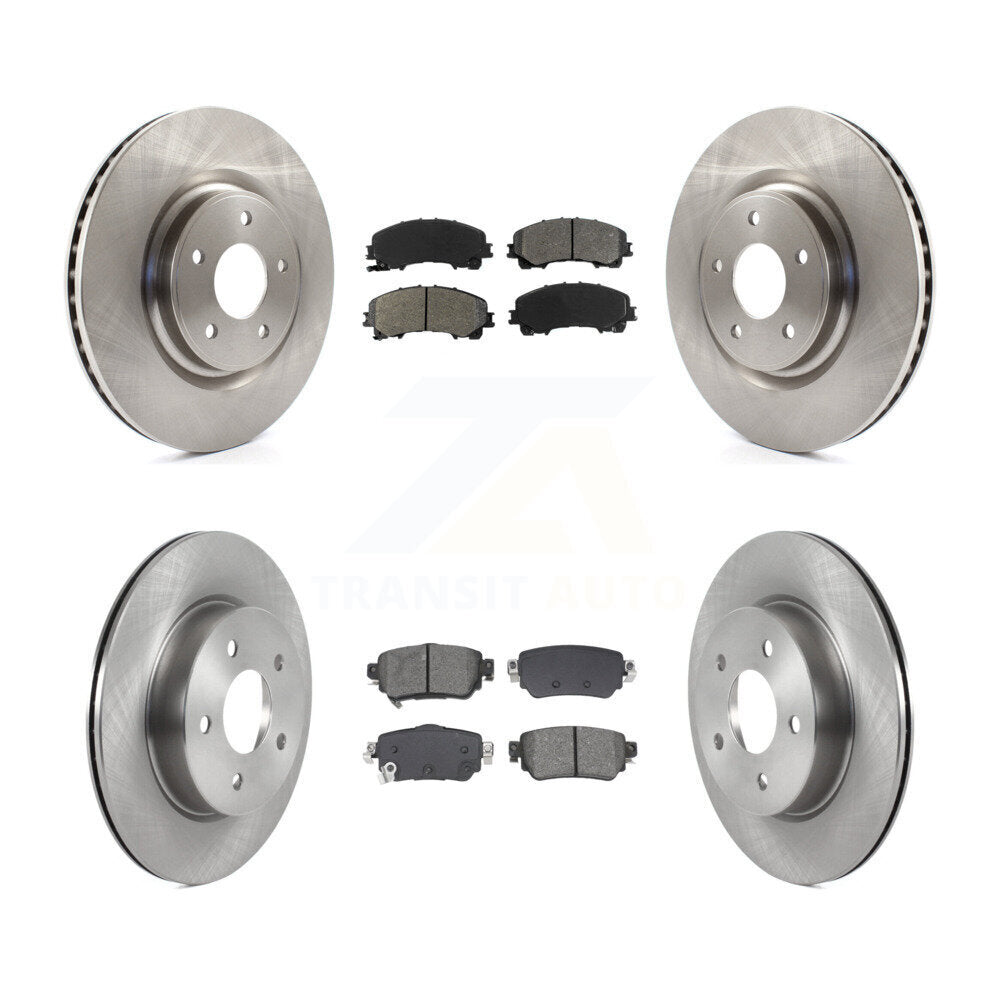Disc Brake Rotors And Semi-Metallic Pads Front Rear Kit For Nissan Rogue