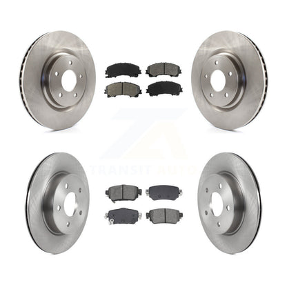 Disc Brake Rotors And Semi-Metallic Pads Front Rear Kit For Nissan Rogue