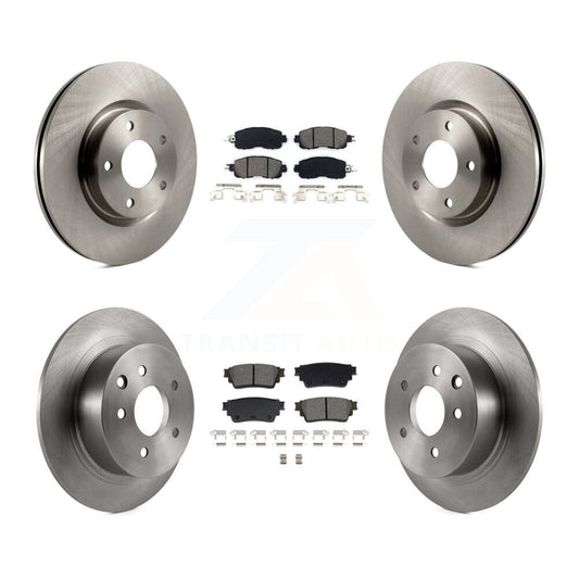 Brake Rotor And Semi-Metallic Pad Front Rear Kit For 2019-2020 Nissan Altima AWD