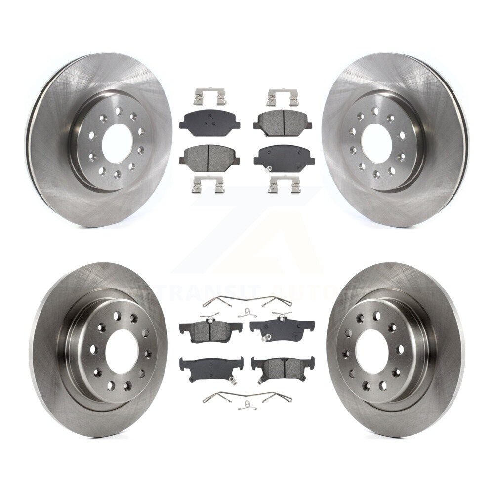 Disc Brake Rotors And Semi-Metallic Pads Front Rear Kit For Buick Envision