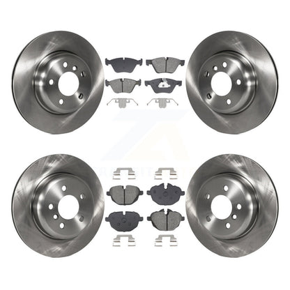 Disc Brake Rotors And Semi-Metallic Pads Front Rear Kit For BMW 528i xDrive