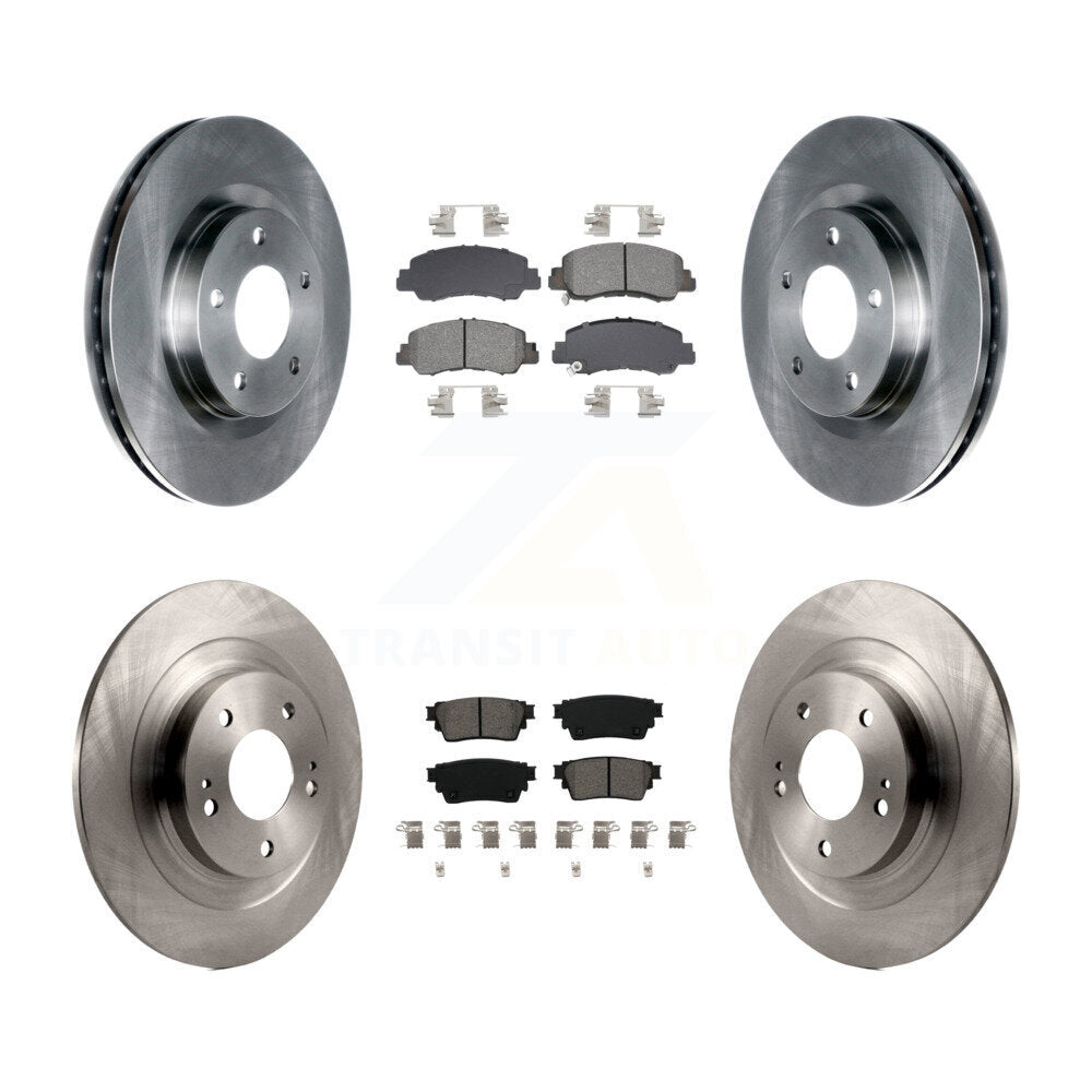 Disc Brake Rotor & Semi-Metallic Pad Front Rear Kit For Mitsubishi Eclipse Cross
