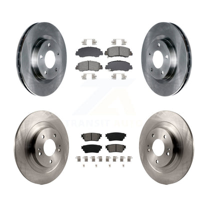 Disc Brake Rotor & Semi-Metallic Pad Front Rear Kit For Mitsubishi Eclipse Cross