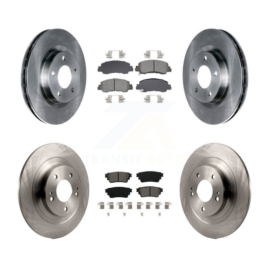 Disc Brake Rotor & Semi-Metallic Pad Front Rear Kit For Mitsubishi Eclipse Cross
